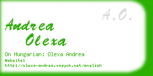 andrea olexa business card